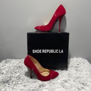 Vintage Shoe Republic LA red high heels size 6